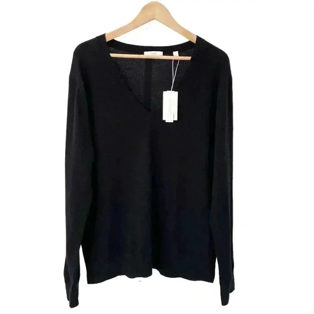 NWT Vince 100% Cashmere Weekend V-Neck Sweater size XL - Picture 2 of 11